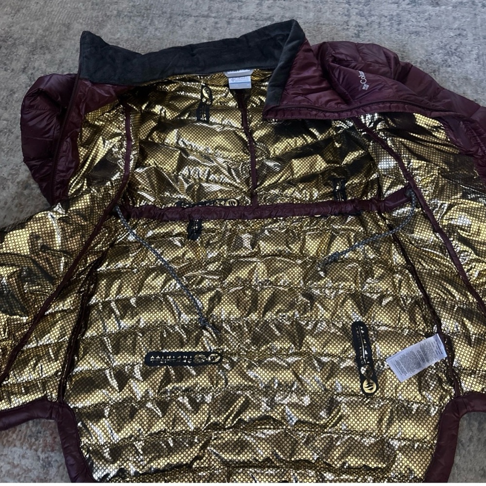Columbia Women's Burgundy Puffer Joy Peak Lux Mid Jacket XS - Picture 3 of 7